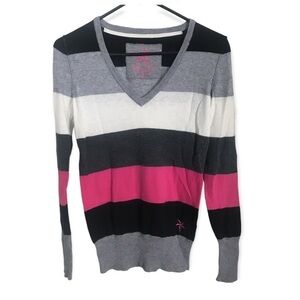3/$15 Nollie cotton cashmere blend stripe long sleeve top